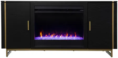 Brigg Color Changing Fireplace Console in Black by SEI Furniture