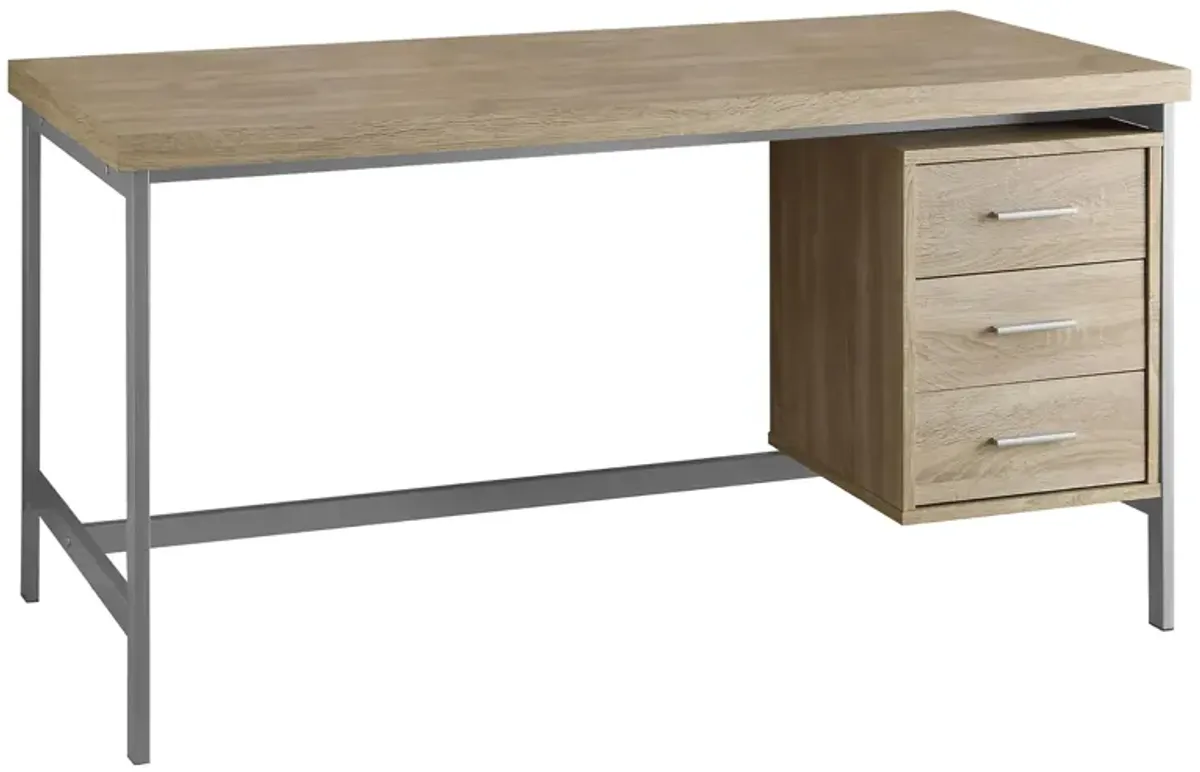 Batson Computer Desk in Natural by Monarch Specialties