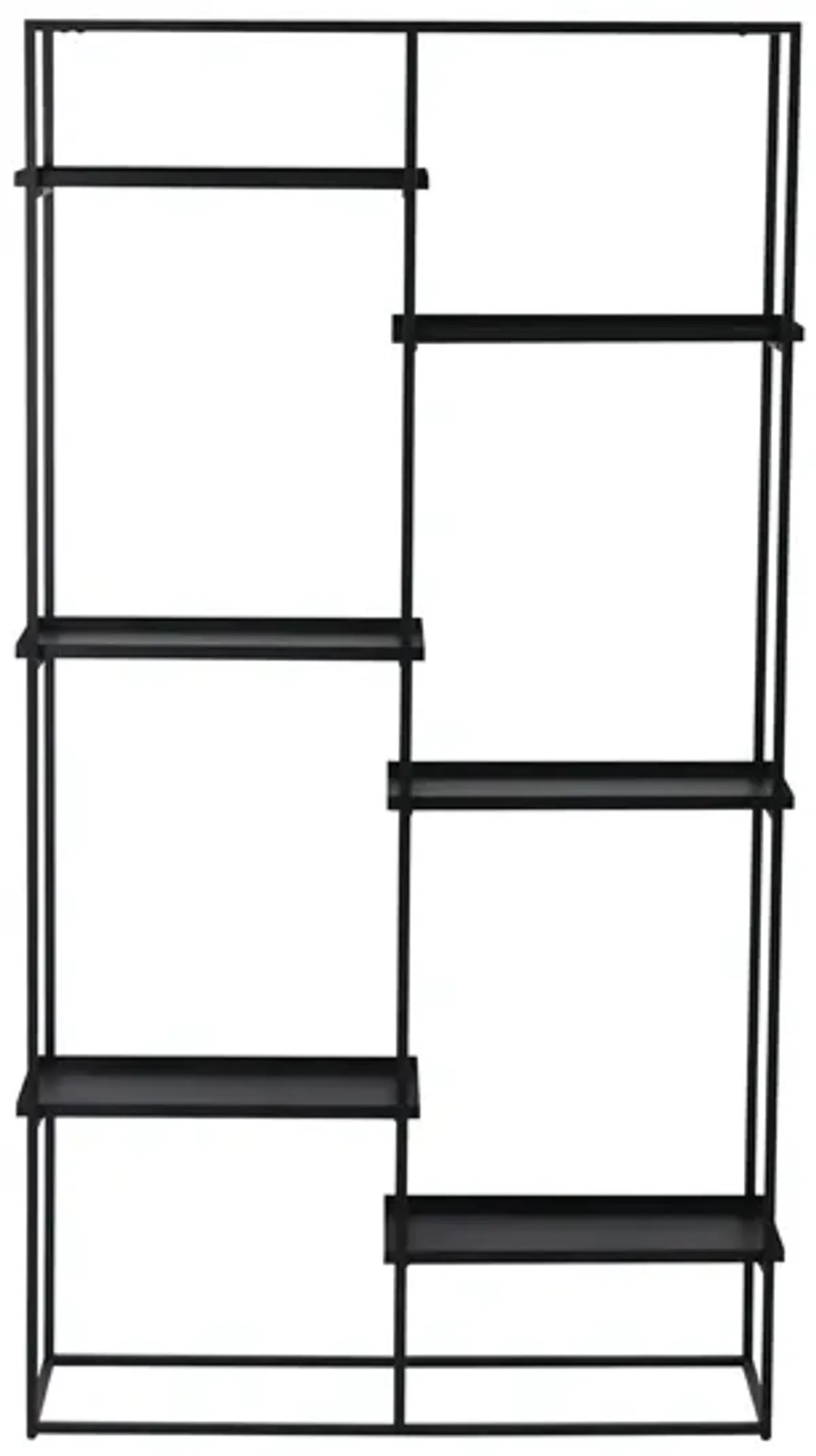 Liberia Open Bookcase in Black by Unique Furniture