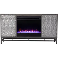 Luciana Color Changing Fireplace Console in Gray by SEI Furniture