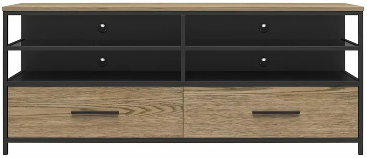 Structure TV Console in Sterling Oak Veneer by DOREL HOME FURNISHINGS