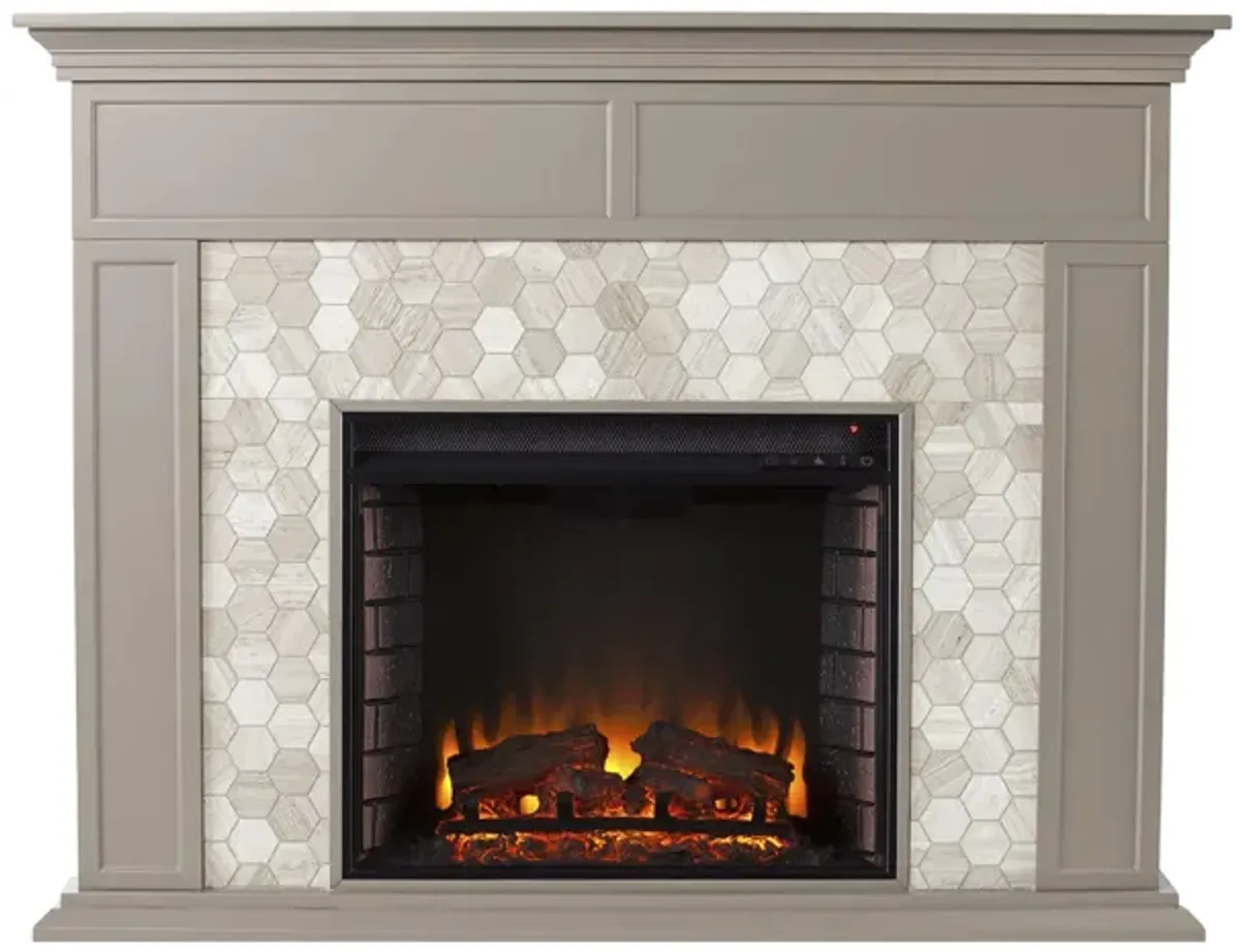 Payton Fireplace in Gray by SEI Furniture