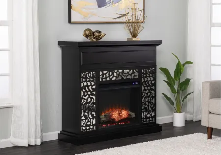 Philip Touch Screen Fireplace in Black by SEI Furniture