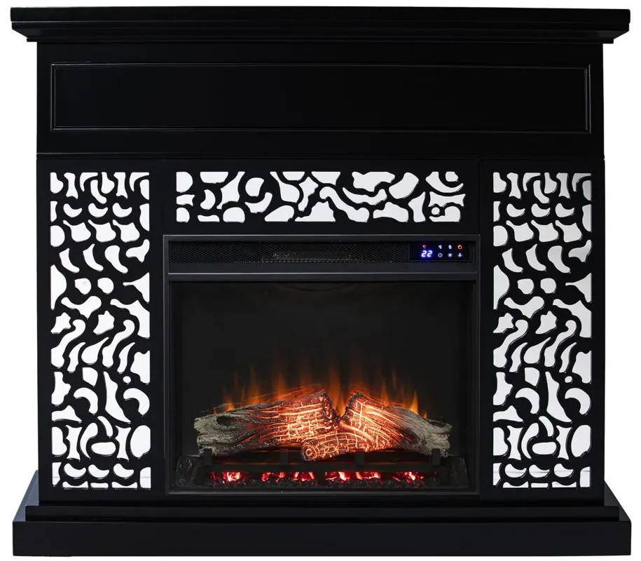 Philip Touch Screen Fireplace in Black by SEI Furniture