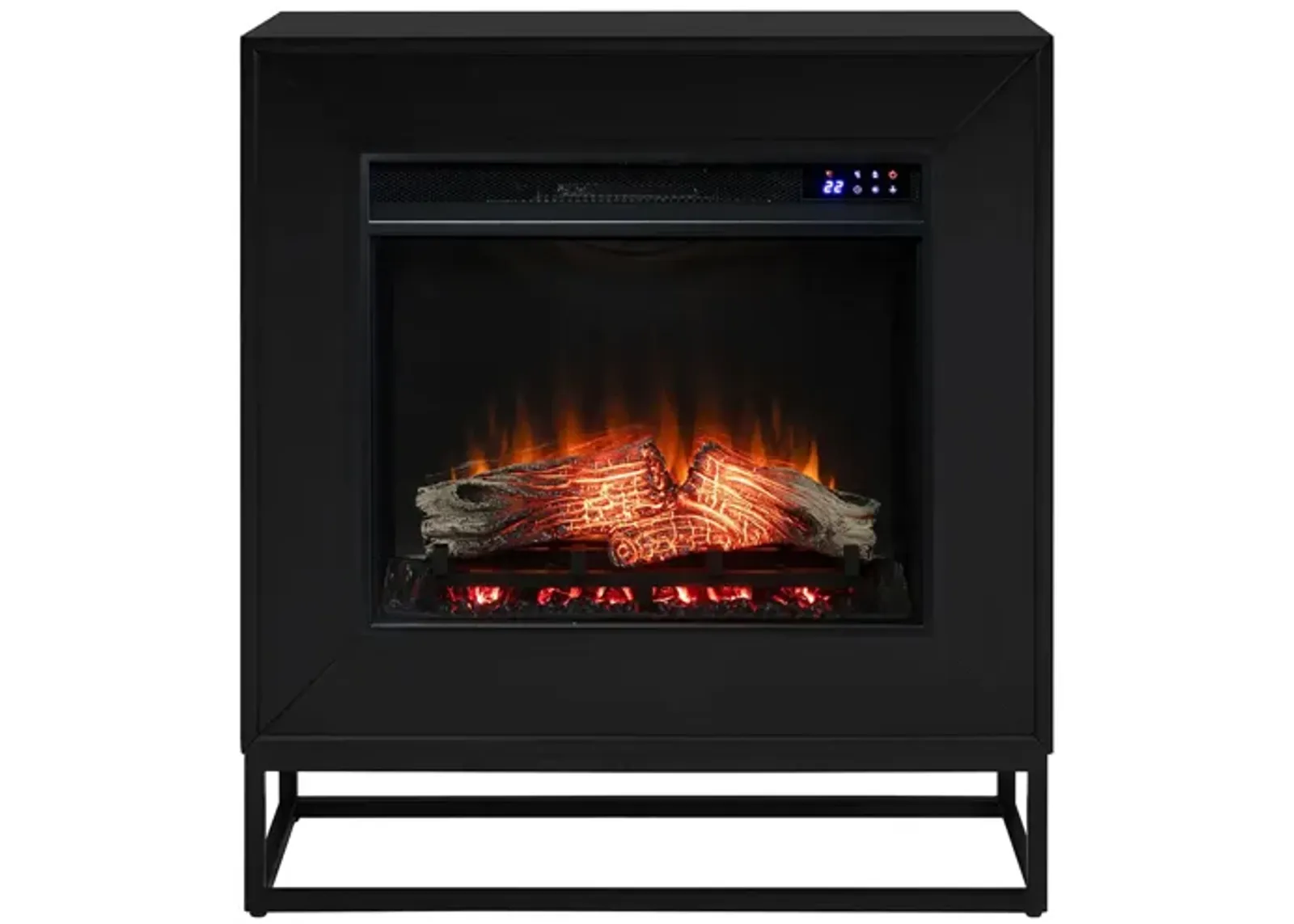 Kirkham Touch Screen Fireplace in Black by SEI Furniture