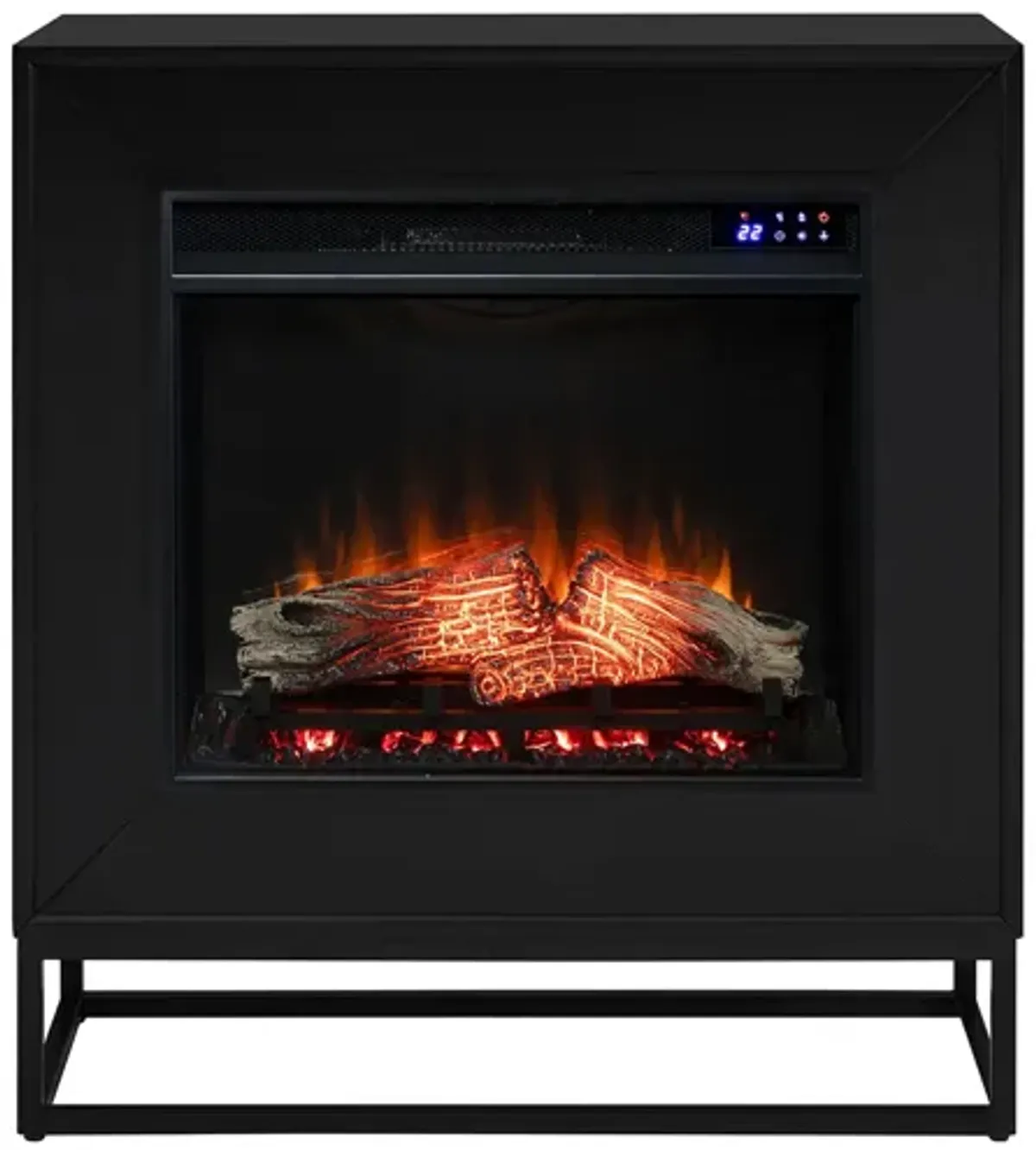 Kirkham Touch Screen Fireplace in Black by SEI Furniture