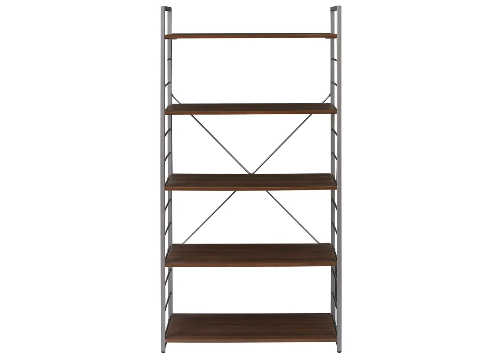 Seaford 65" Bookcase in Brown by Unique Furniture