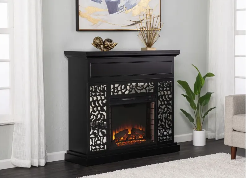 Philip Fireplace in Black by SEI Furniture