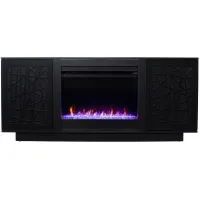 Fordbridge Color Changing Fireplace Console in Black by SEI Furniture