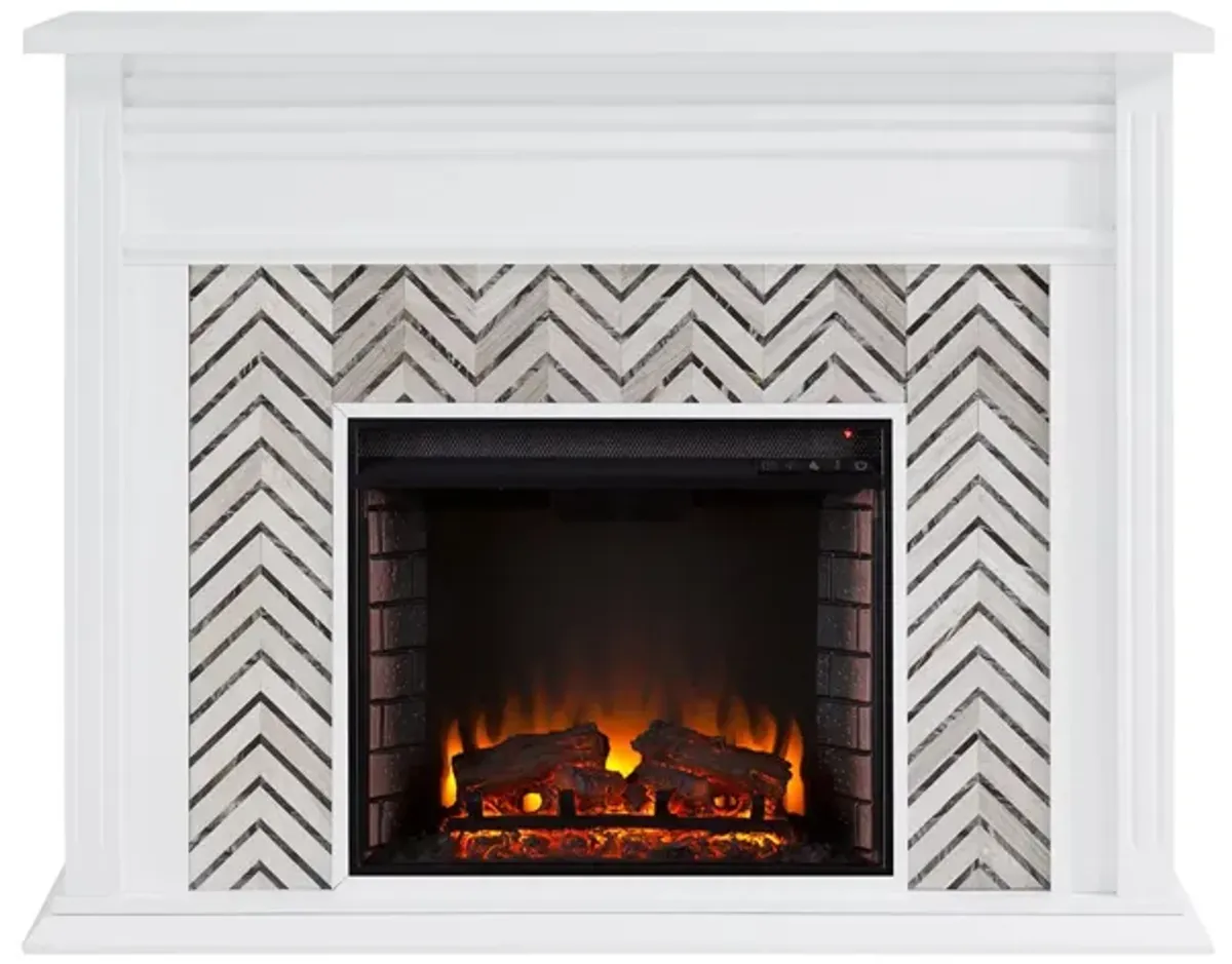 Ludlow Fireplace in White by SEI Furniture