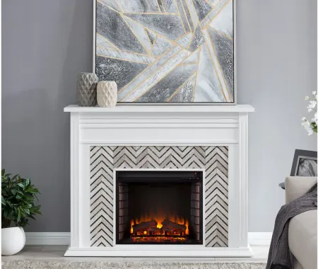 Ludlow Fireplace in White by SEI Furniture