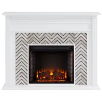 Ludlow Fireplace in White by SEI Furniture