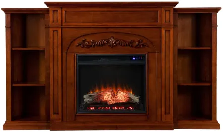 Drennan Touch Screen Fireplace in Brown by SEI Furniture