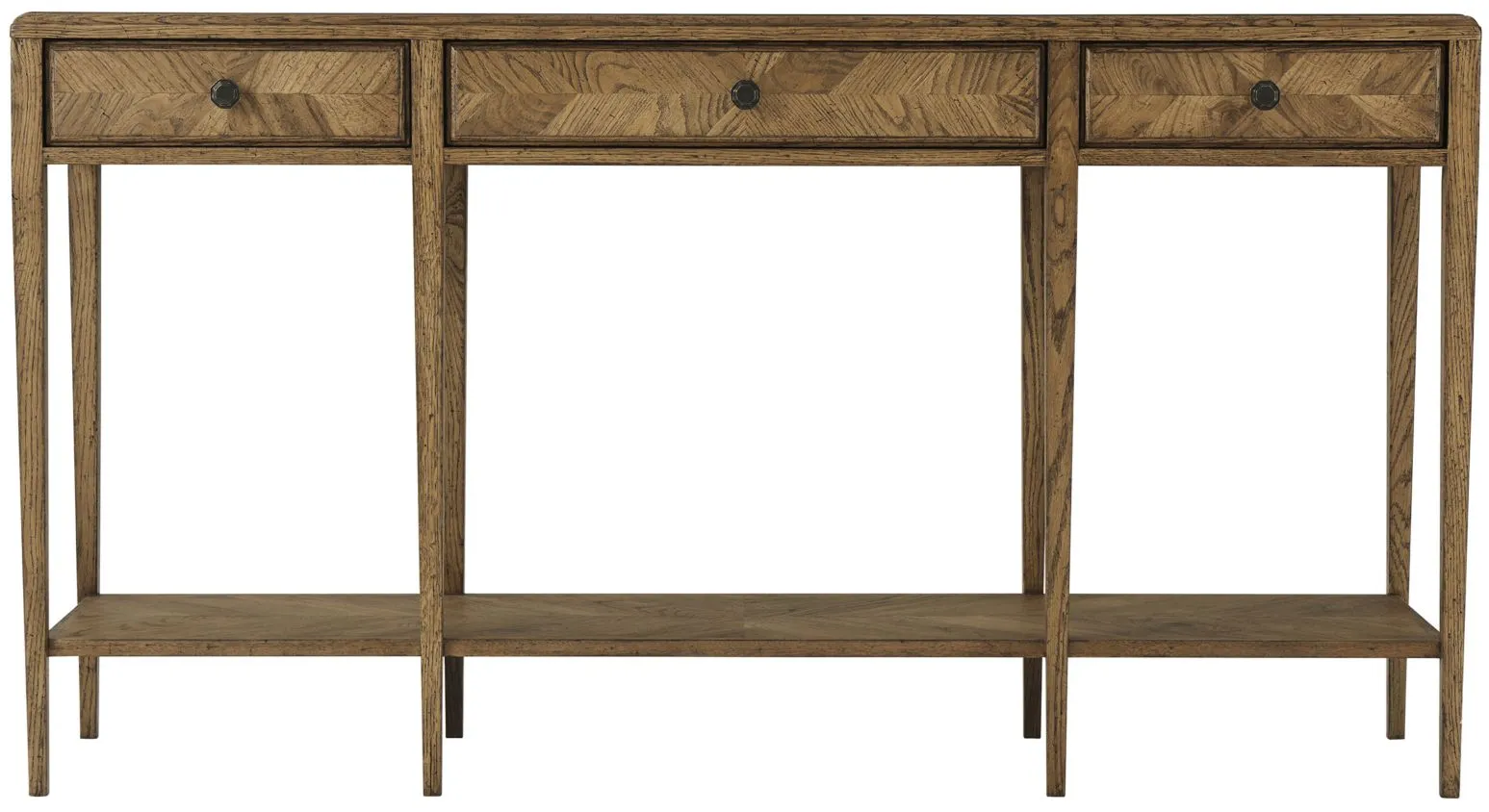 Nova Two Tiered Console Table in Dawn by Theodore Alexander