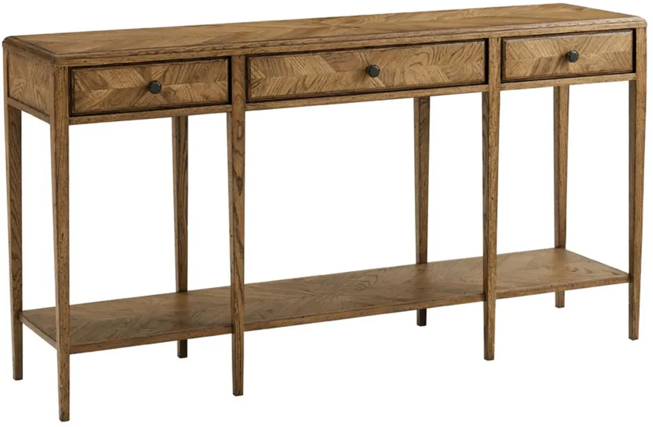 Nova Two Tiered Console Table in Dawn by Theodore Alexander