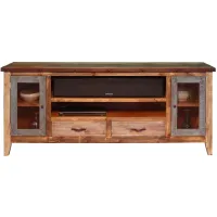 Antique 76" TV Console in Antique Distressed by International Furniture Direct