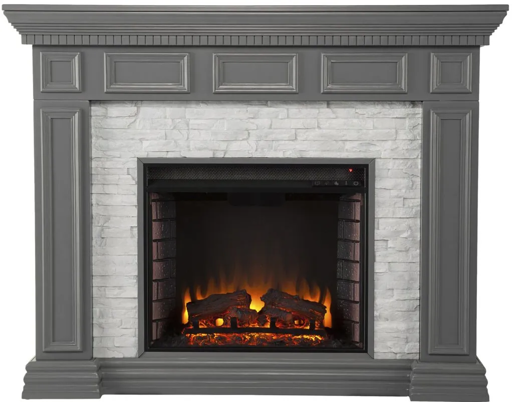 Emerson Fireplace in Gray by SEI Furniture