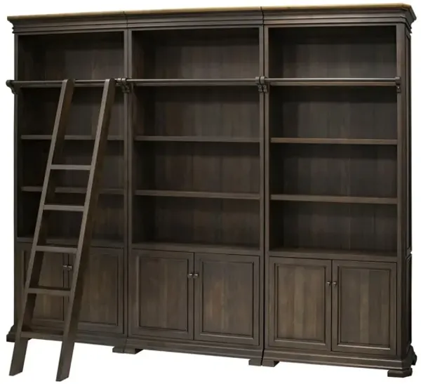 Sonoma Executive Bookcase Wall With Ladder