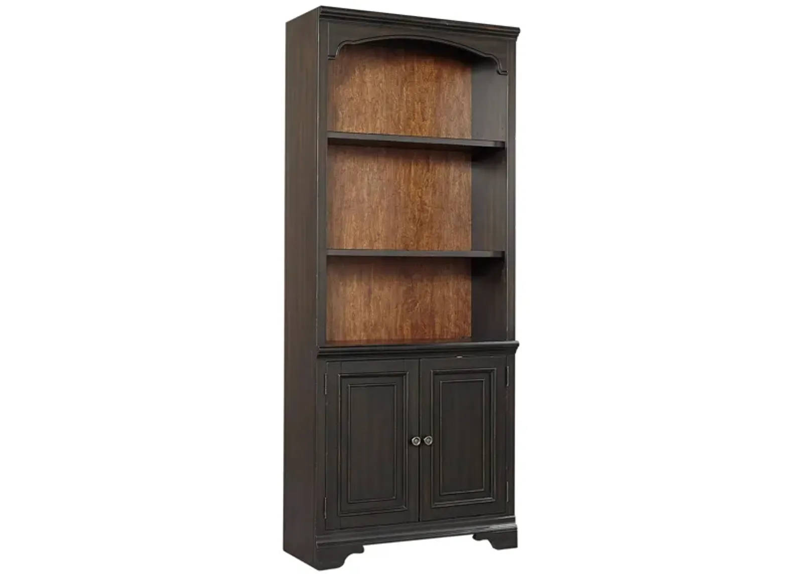 Hampton Door Bookcase in Black Cherry by Aspen Home