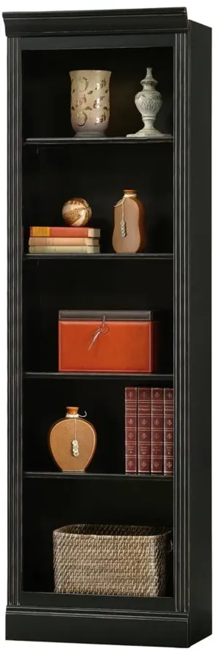 Oxford Bunching Bookcase in Antique Black by Howard Miller Clock