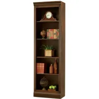 Oxford Bunching Bookcase in Saratoga Cherry by Howard Miller Clock
