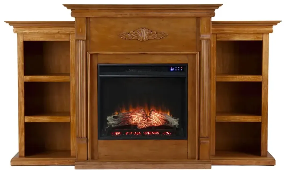 Bruton Touch Screen Fireplace in Natural by SEI Furniture