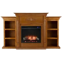 Bruton Touch Screen Fireplace in Natural by SEI Furniture