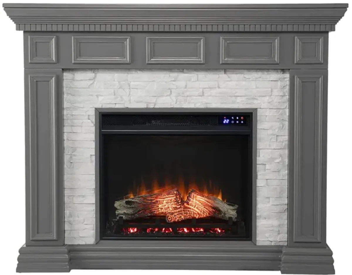 Emerson Touch Screen Fireplace in Gray by SEI Furniture