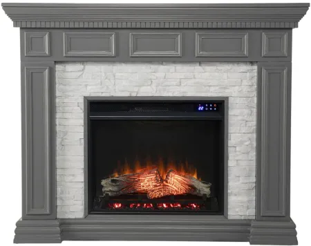 Emerson Touch Screen Fireplace in Gray by SEI Furniture