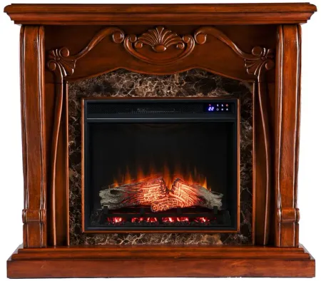 Craig Touch Screen Fireplace in Brown by SEI Furniture