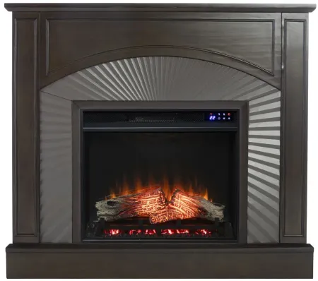 Buxton Touch Screen Fireplace in Brown by SEI Furniture