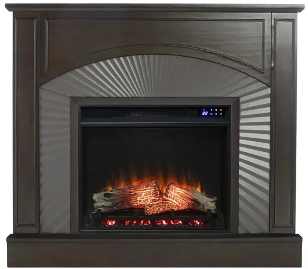 Buxton Touch Screen Fireplace in Brown by SEI Furniture