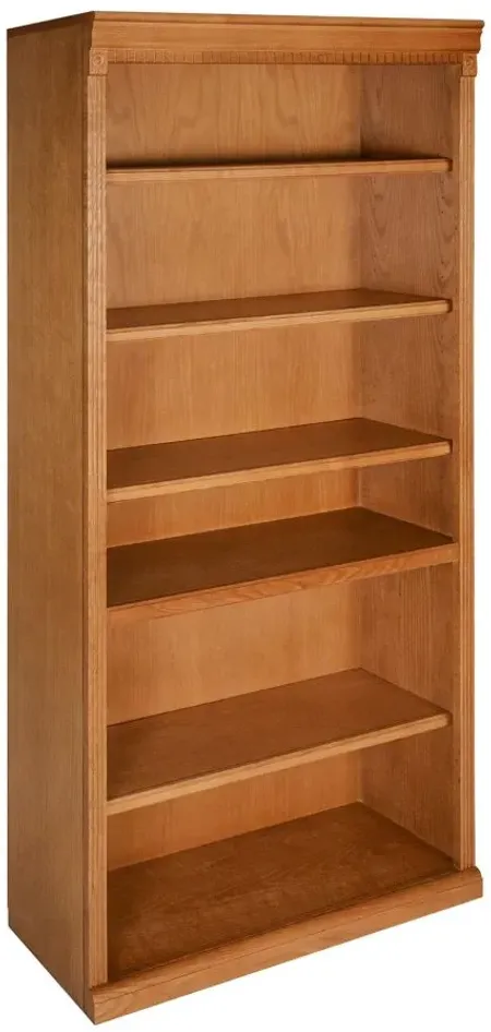 Huntington Oxford 72" Wood Bookcase in Wheat by Martin Furniture