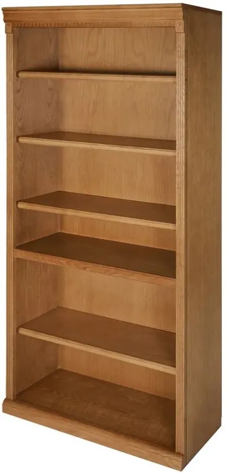 Huntington Oxford 72" Wood Bookcase in Wheat by Martin Furniture