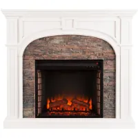 Norton Fireplace in White by SEI Furniture