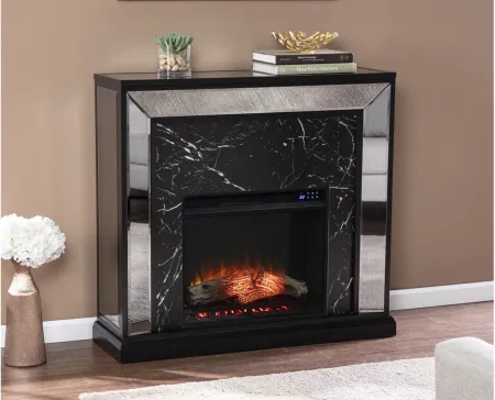 Penryn Touch Screen Fireplace in Black by SEI Furniture