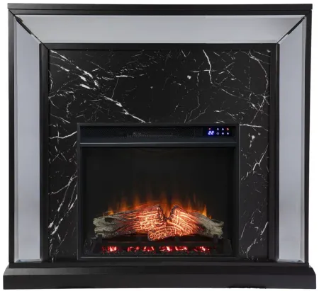 Penryn Touch Screen Fireplace in Black by SEI Furniture