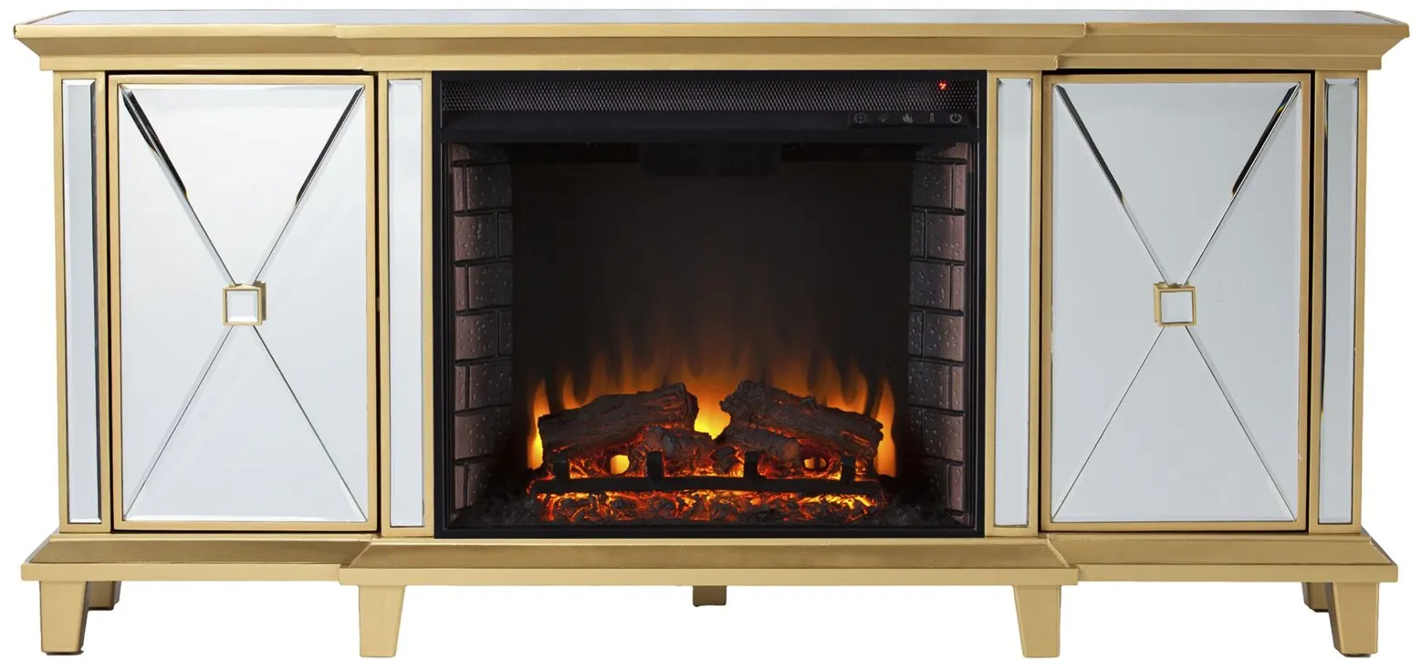 Patrick Fireplace Console in Gold by SEI Furniture