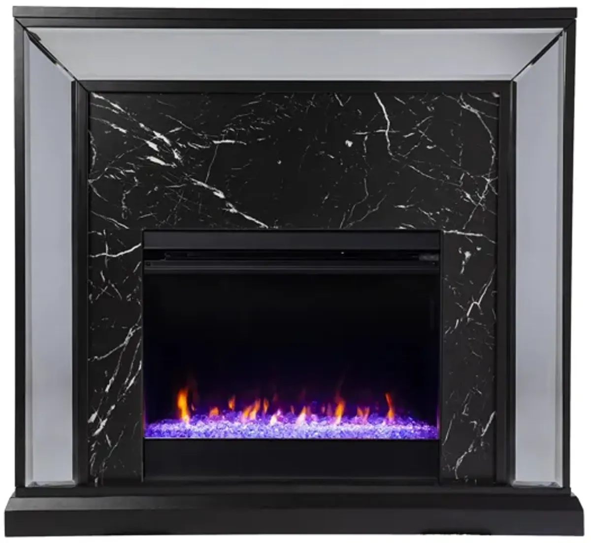 Penryn Color Changing Fireplace in Black by SEI Furniture