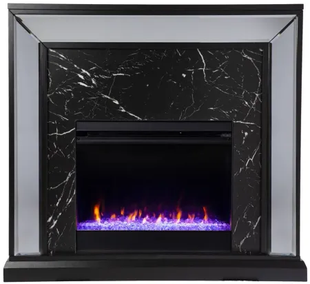 Penryn Color Changing Fireplace in Black by SEI Furniture