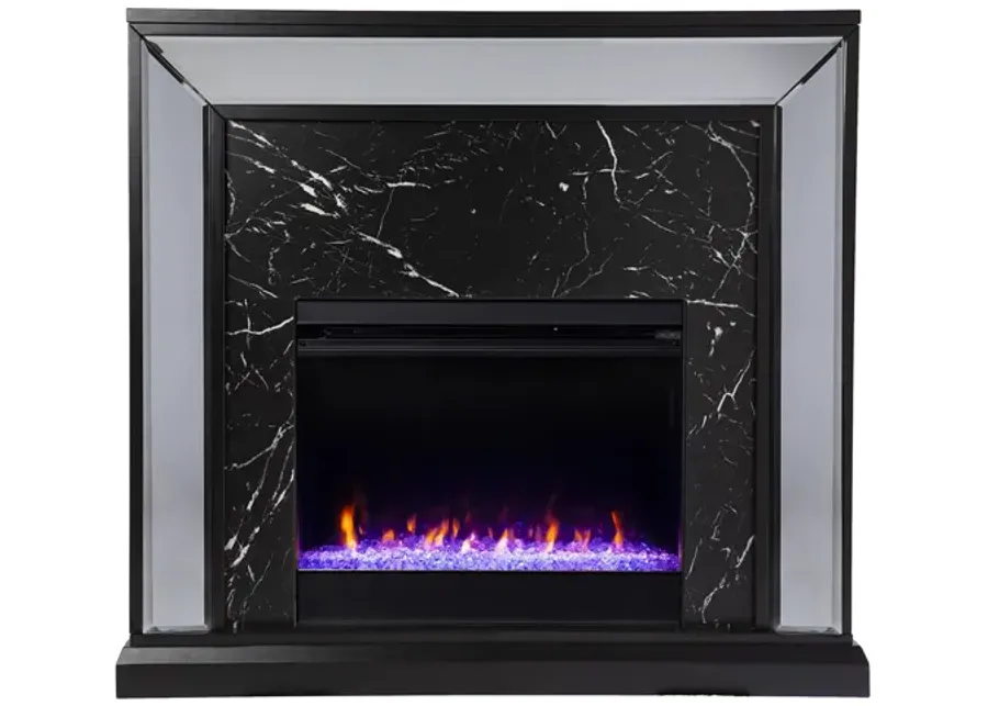 Penryn Color Changing Fireplace in Black by SEI Furniture