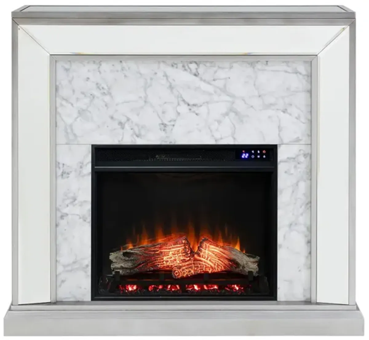 Penryn Touch Screen Fireplace in Gray by SEI Furniture