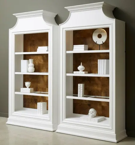 Gleek Open Storage 3 Shelf Bookcase in White by Bellanest.