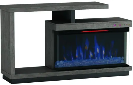 Wright 59.5" TV Console w/ Electric Fireplace in Cambridge Oak by Twin-Star Intl.