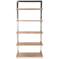 Brownstone 2.0 Etagere in Brown & Chrome by Coast To Coast Imports