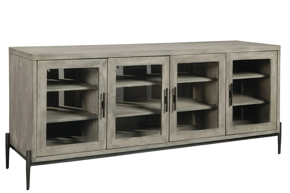 Wellington Estates Entertainment Console in BEDFORD GRAY by Hekman Furniture Company