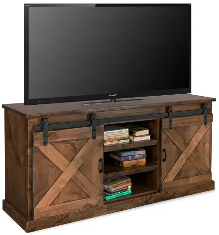 Farmhouse 66" TV Console in Aged Whiskey by Legends Furniture