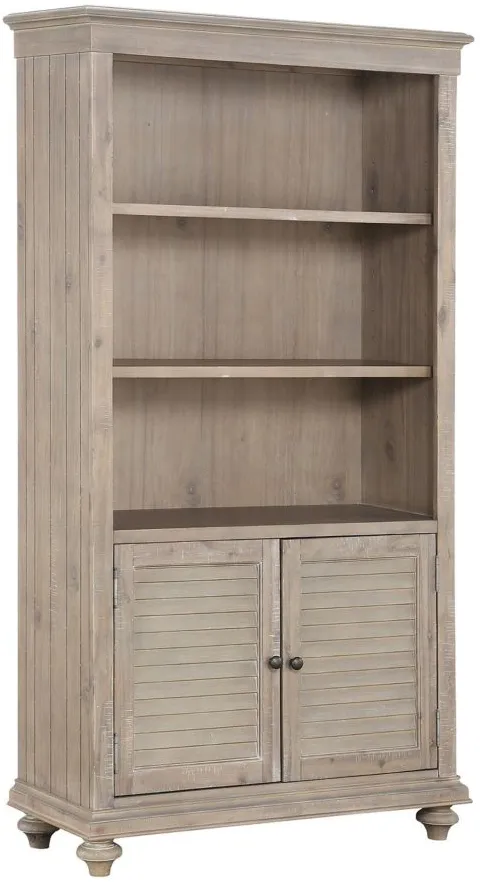 Larkin Bookcase in Driftwood Light Brown by Homelegance