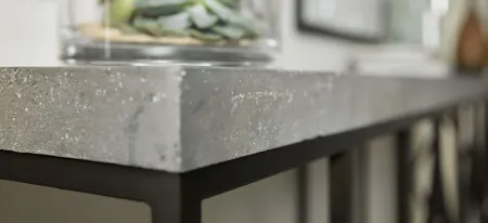 Ciao Bella Metal and Faux Concrete Console Table in Aged steel by Hooker Furniture