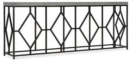 Ciao Bella Metal and Faux Concrete Console Table in Aged steel by Hooker Furniture